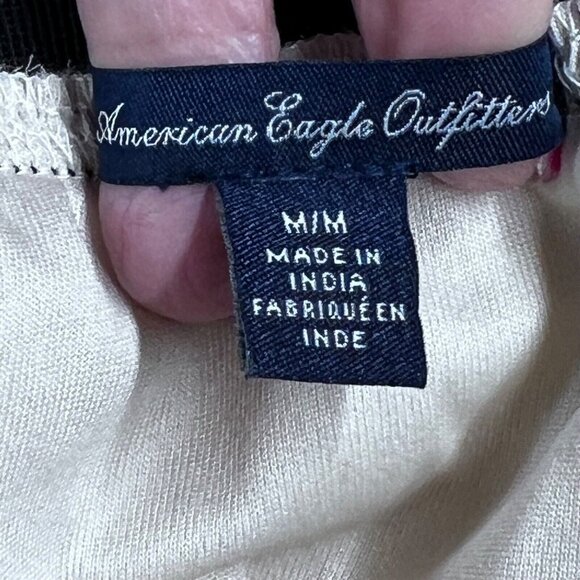 American Eagle Outfitters Chiffon Skirt M Lined Black White Flowy Whimsical - Picture 5 of 10